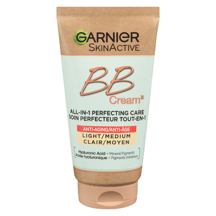 Garnier SkinActive BB Crème Soin Perfecteur Anti-Âge Tout-en-1 Light Medium 50 ml