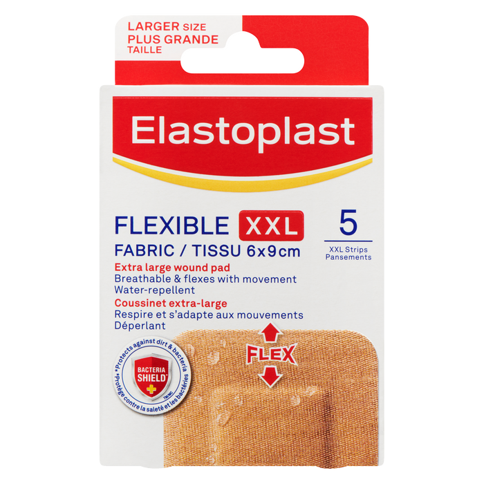 Elastoplast Flexible Fabric XXL Larger Size 5 Strips