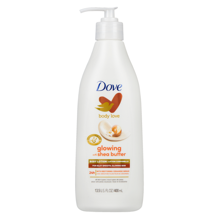 Lait pour le corps Dove Body Love Éclat au beurre de karité 400 ml