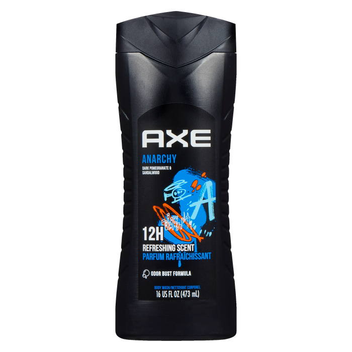 Gel douche Axe Anarchy Grenade foncée et bois de santal 473 ml