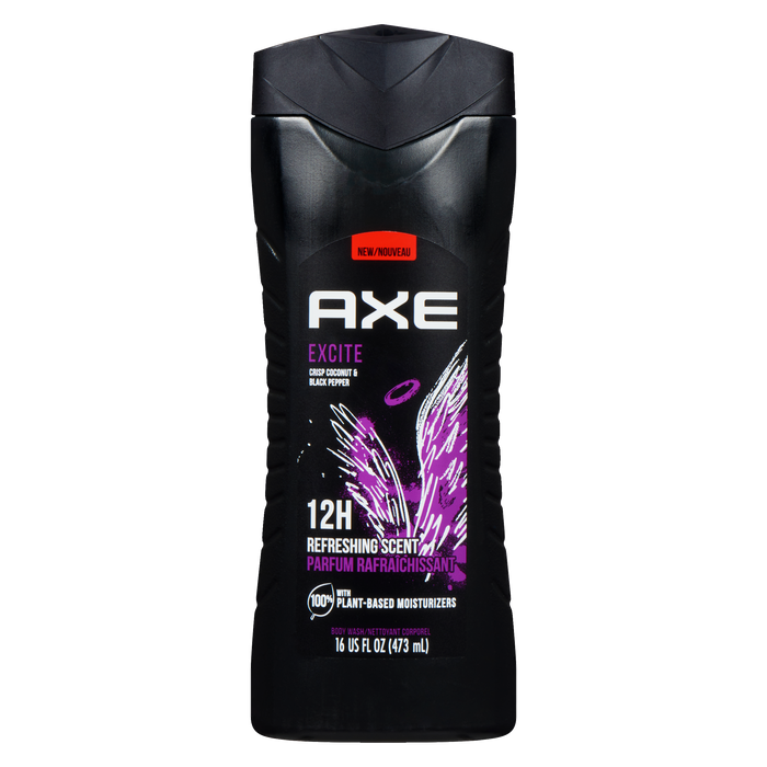 Gel douche Axe Excite Crisp Noix de coco et poivre noir 473 ml