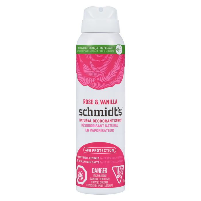 Schmidt's Natural Deodorant Spray Rose & Vanilla 91 g