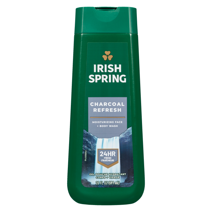 Irish Spring Moisturizing Face + Body Wash Charcoal Refresh 591 ml