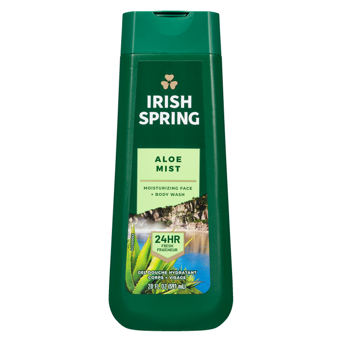 Nettoyant hydratant visage et corps Irish Spring Aloe Mist 591 ml