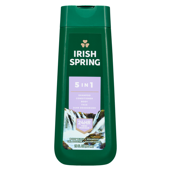 Gel douche et shampoing Irish Spring 5 en 1 591 ml