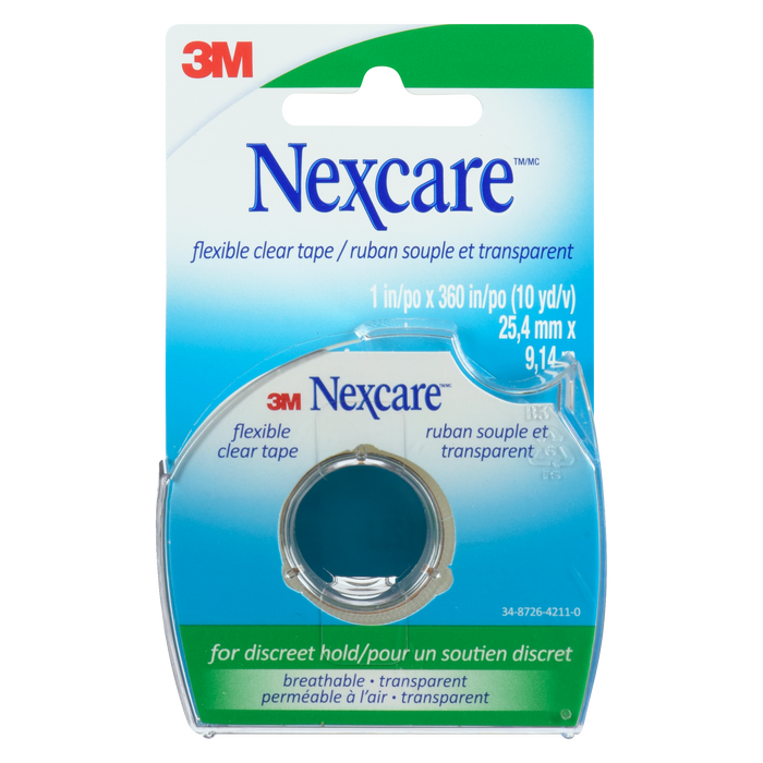 Ruban adhésif flexible transparent Nexcare 25,4 mm x 9,14 m