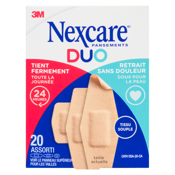 Nexcare Bandages Strong Gentle Duo 20 Assorted