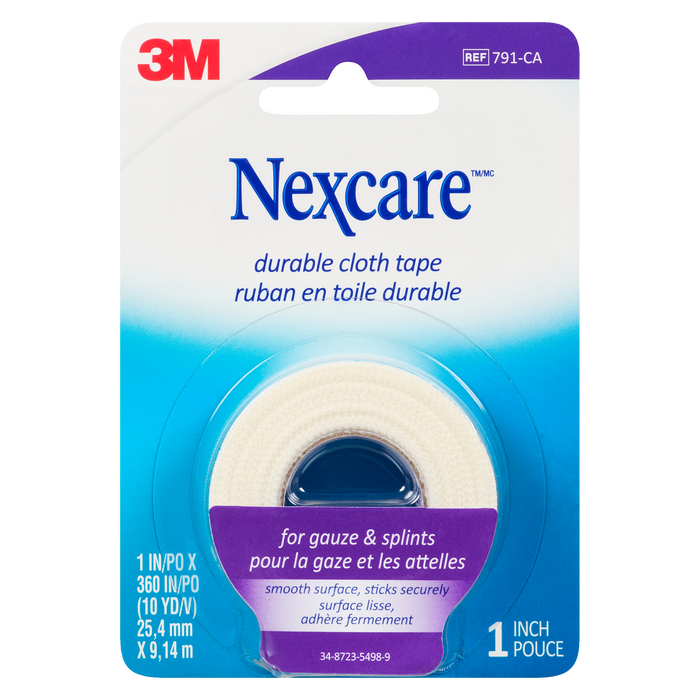 Ruban adhésif en tissu durable Nexcare 1 pouce