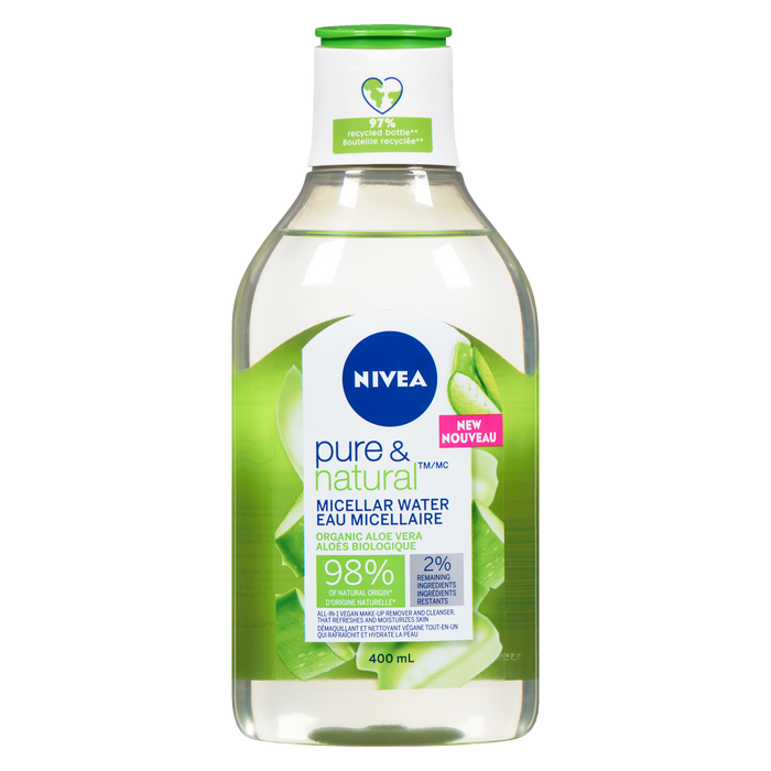 NIVEA Eau Micellaire Pure &amp; Natural Aloe Vera Bio 400 ml