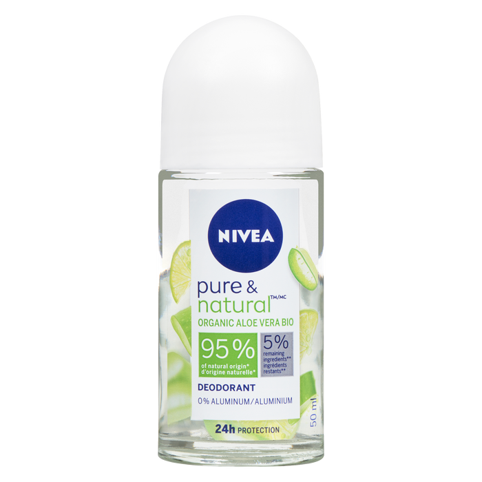 Déodorant NIVEA Pure &amp; Natural Aloe Vera Bio 50 ml