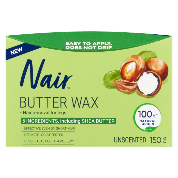 Nair Butter Wax Hair Removal for Legs Unscented 150 g