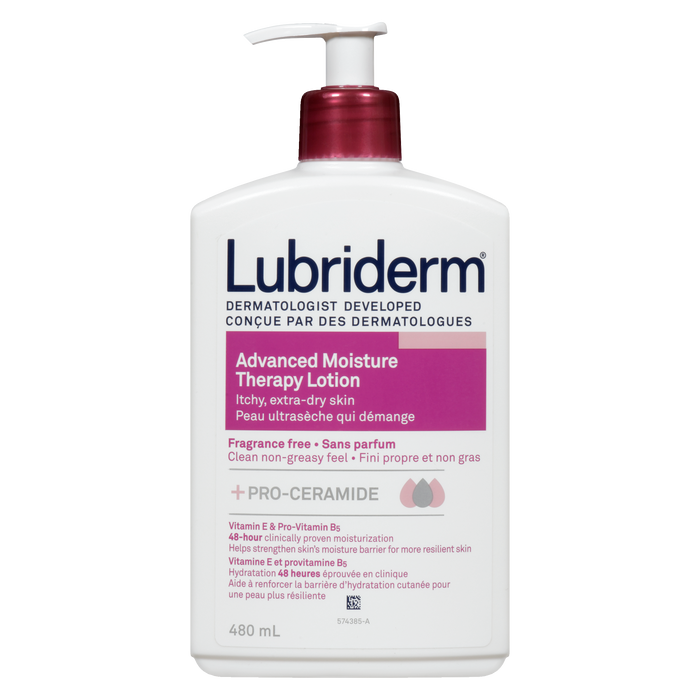 Lotion hydratante avancée Lubriderm sans parfum 480 ml