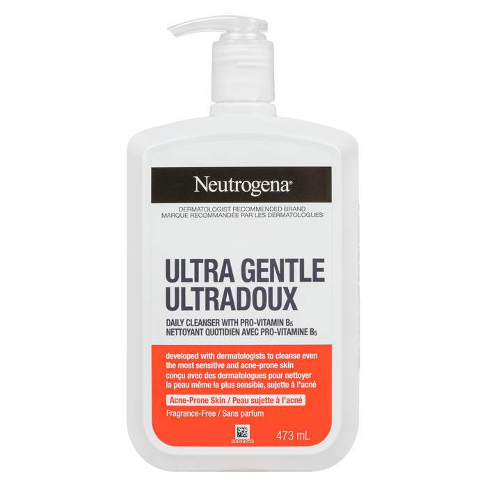 Nettoyant quotidien Neutrogena avec provitamine B₅ Ultra doux pour peaux à tendance acnéique 473 ml