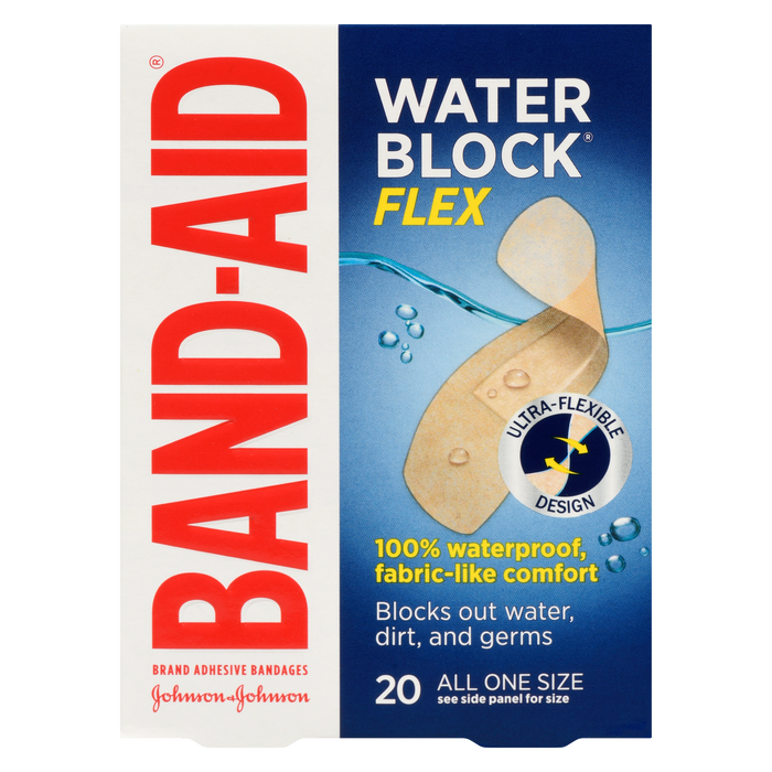 Band-Aid Water Block Flex Brand Adhesive Bandages 20 All One Size