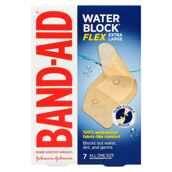 Band-Aid Water Block Flex Brand Adhesive Bandages Extra Large 7 All One Size