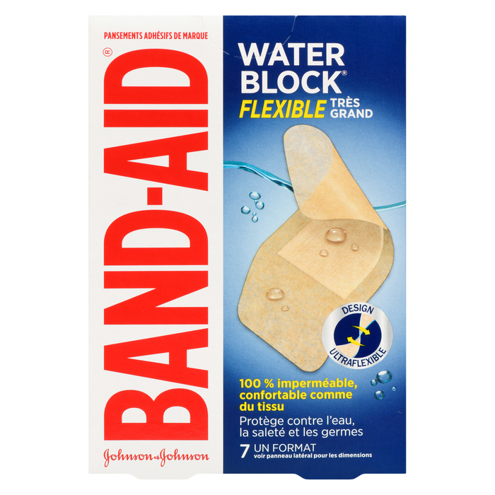 Band-Aid Water Block Flex Brand Adhesive Bandages Extra Large 7 All One Size