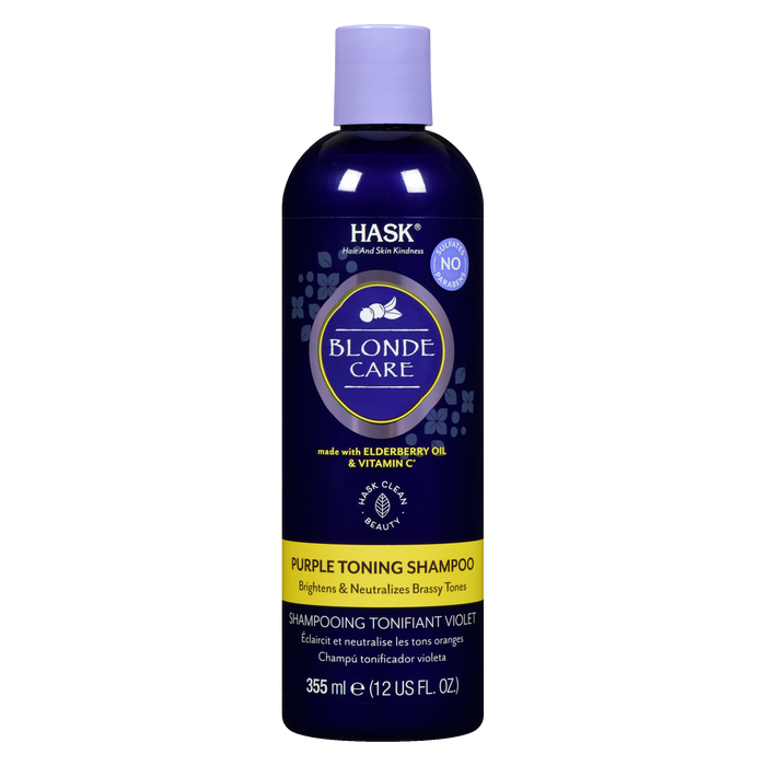 HASK Shampooing Tonifiant Violet Soin des Blondes 355 ml