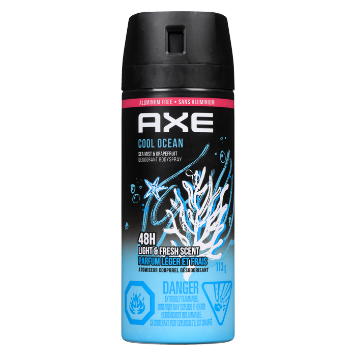 Axe Déodorant Spray Corporel Cool Ocean Sea Mist &amp; Pamplemousse 113 g