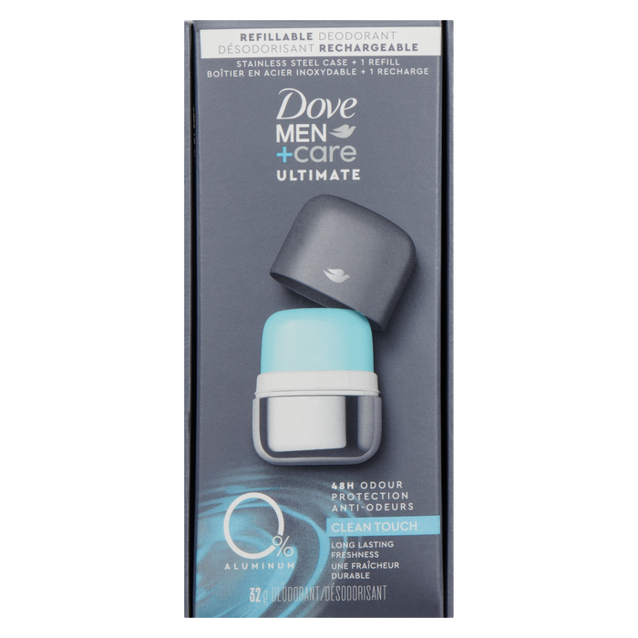 Dove Men+Care Refillable Deodorant 0% Aluminum Clean Touch 32 g