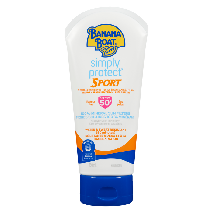 Crème solaire Banana Boat Simply Protect Sport SPF 50+ 150 ml