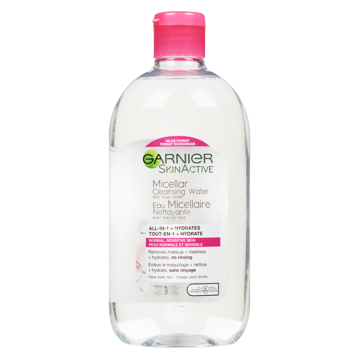 Garnier SkinActive Micellar Cleansing Water with Rose Water + Glycerin Value Format 700 ml