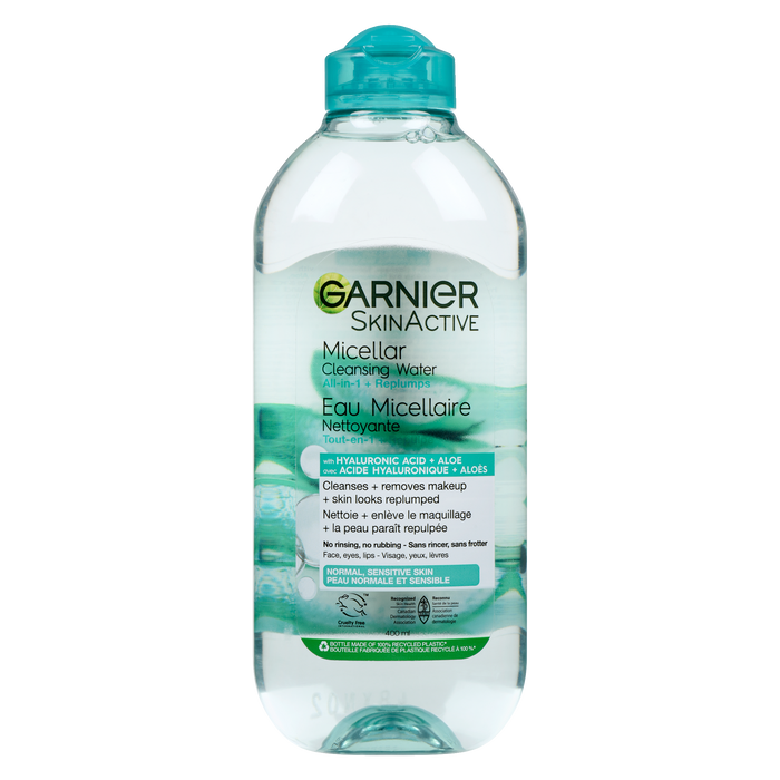 Garnier SkinActive Eau Micellaire Nettoyante à l'Acide Hyaluronique + Aloe 400 ml