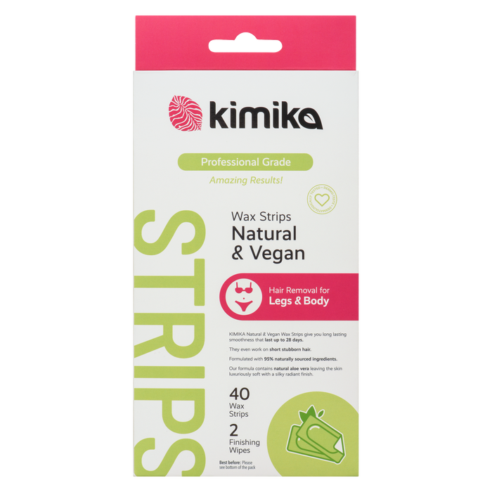 Kimika Natural & Vegan Wax Strips 40 Wax Strips