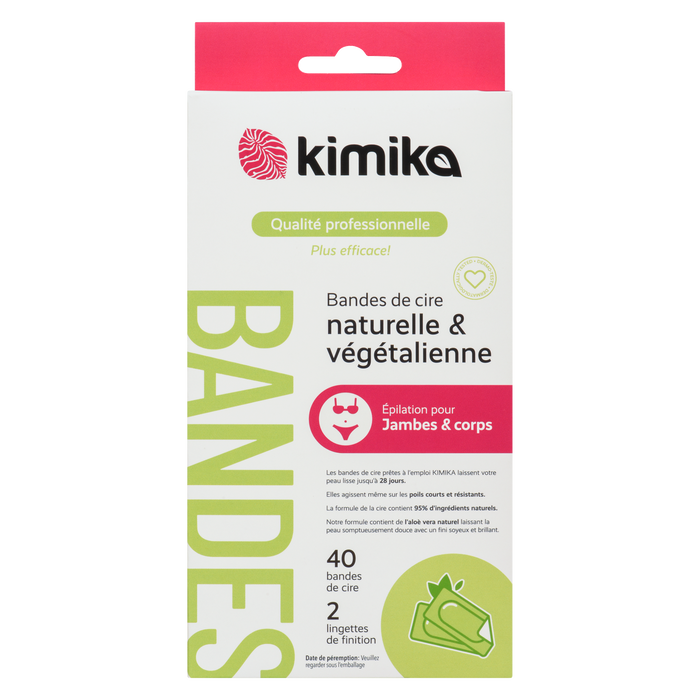 Kimika Natural & Vegan Wax Strips 40 Wax Strips