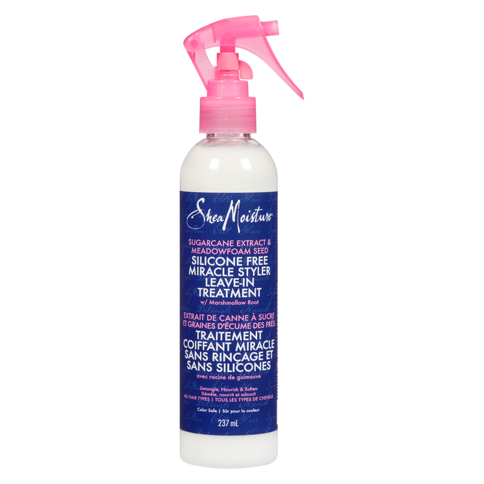 Shea Moisture Silicone Free Miracle Styler Leave-In Treatment Sugarcane Extract & Meadowfoam Seed 237 ml