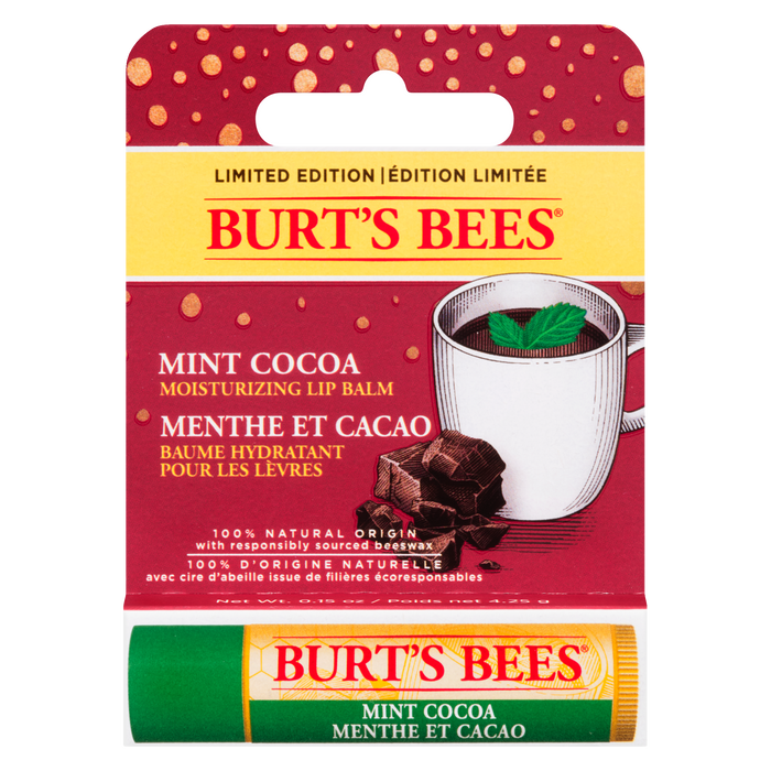 Burt's Bees Moisturizing Lip Balm Mint Cocoa Limited Edition 4.25 g