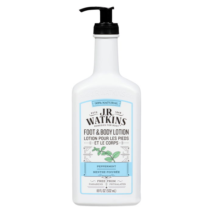 Lotion pour les pieds et le corps JR Watkins Menthe poivrée 532 ml