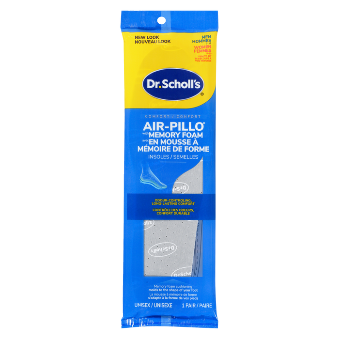 Semelles confortables Dr. Scholl's Air-Pillo unisexes, 1 paire