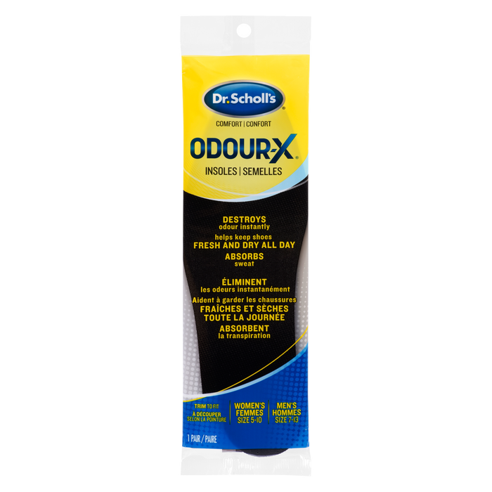 Dr. Scholl's Odour-X Insoles Comfort Women's Size 5-10 Men's Size 7-13 1 Pair