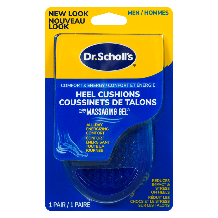 Coussinets de talon Dr. Scholl's Comfort &amp; Energy avec gel massant pour hommes, 1 paire