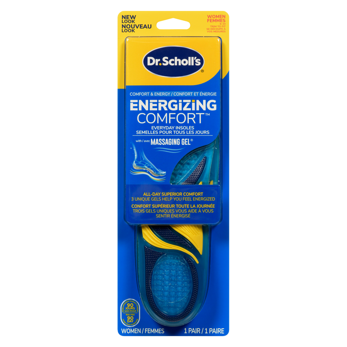 Dr.Scholl's Comfort & Energy Energizing Comfort Everyday Insoles with Massaging Gel Women 6-10 1 Pair