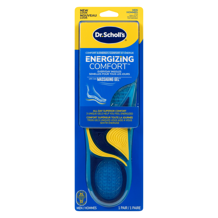 Dr.Scholl's Comfort & Energy Energizing Comfort Everyday Insoles with Massaging Gel Men 8-14 1 Pair