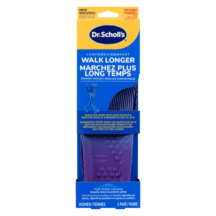 Dr. Scholl's Comfort Insoles Walk Longer Women 6-10 1 Pair