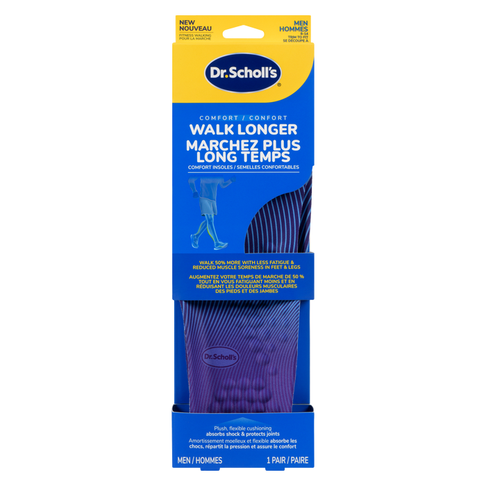 Dr. Scholl's Comfort Insoles Walk Longer Men 8-14 1 Pair