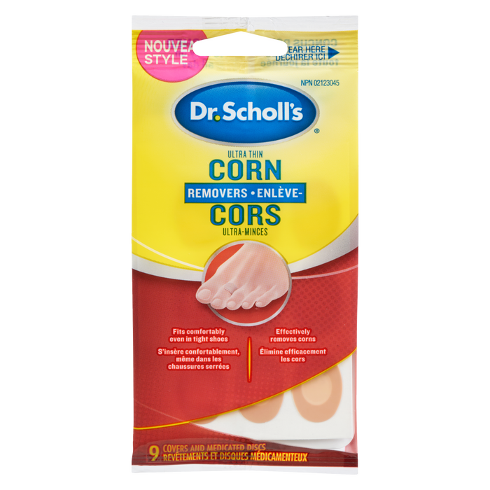 Disques anti-cors ultra-fins Dr. Scholl's, 9 disques et housses médicamenteuses