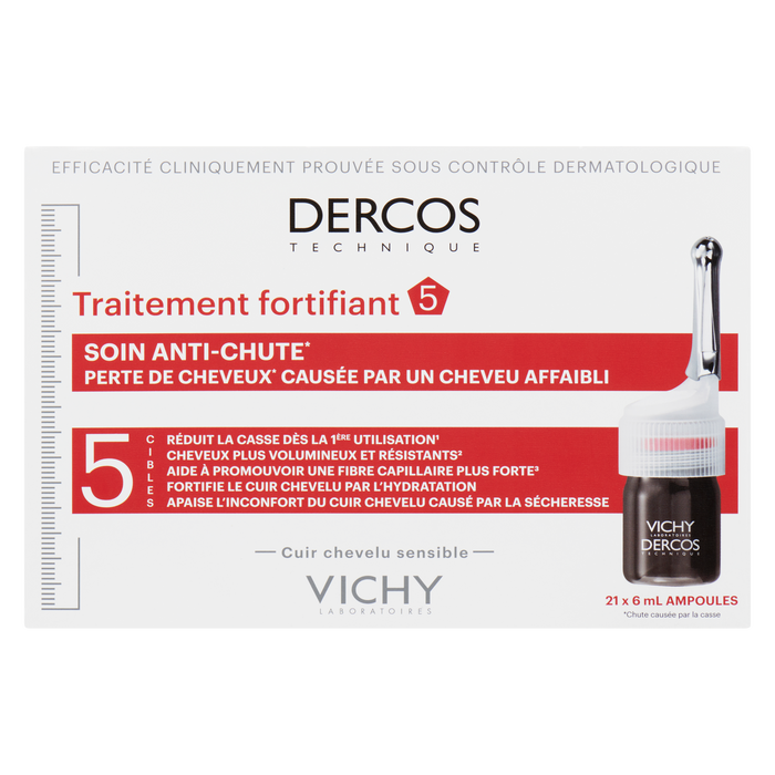 Vichy Laboratoires Dercos Fortifying Treatment 5 Sensitive Scalp 21 x 6 ml Ampoules