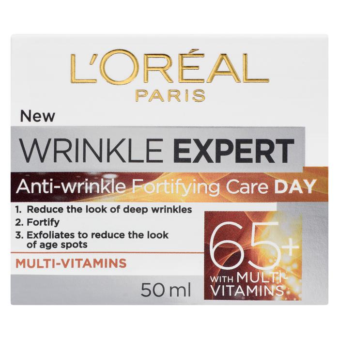 L'Oréal Paris Wrinkle Expert Soin Fortifiant Anti-Rides Jour 65+ aux Multi-Vitamines 50 ml