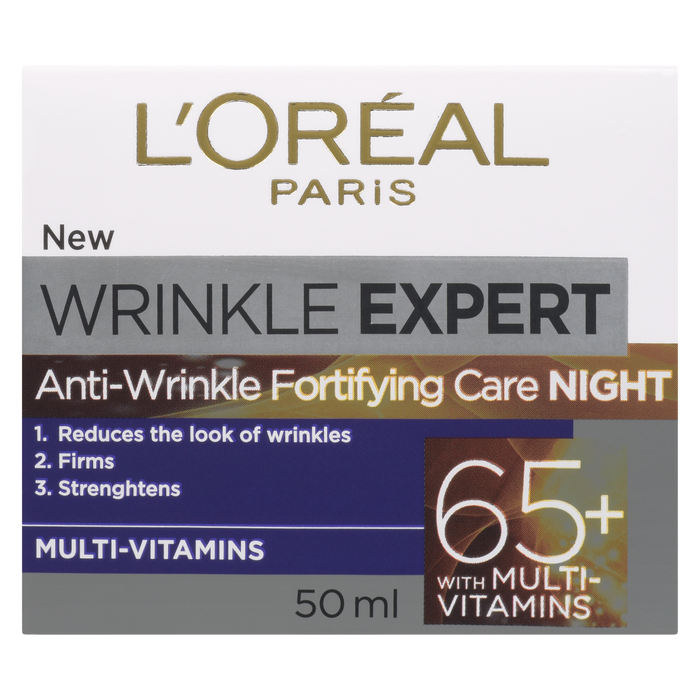 L'Oréal Paris Wrinkle Expert Soin Fortifiant Anti-Rides Nuit 65+ aux Multi-Vitamines 50 ml