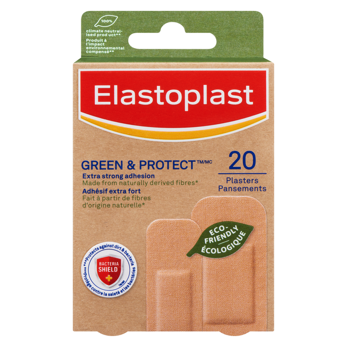 Elastoplast Green & Protect Extra Strong Adhesion 20 Plasters