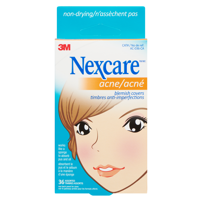 Lot de 36 cache-imperfections Nexcare pour l'acné