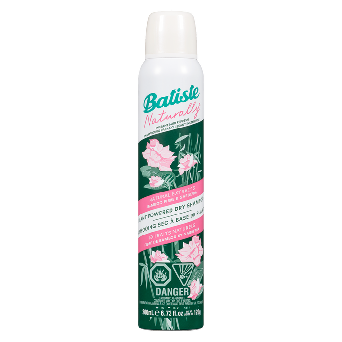 Shampoing sec Batiste Naturally Plant Powered Fibre de bambou et gardénia 200 ml