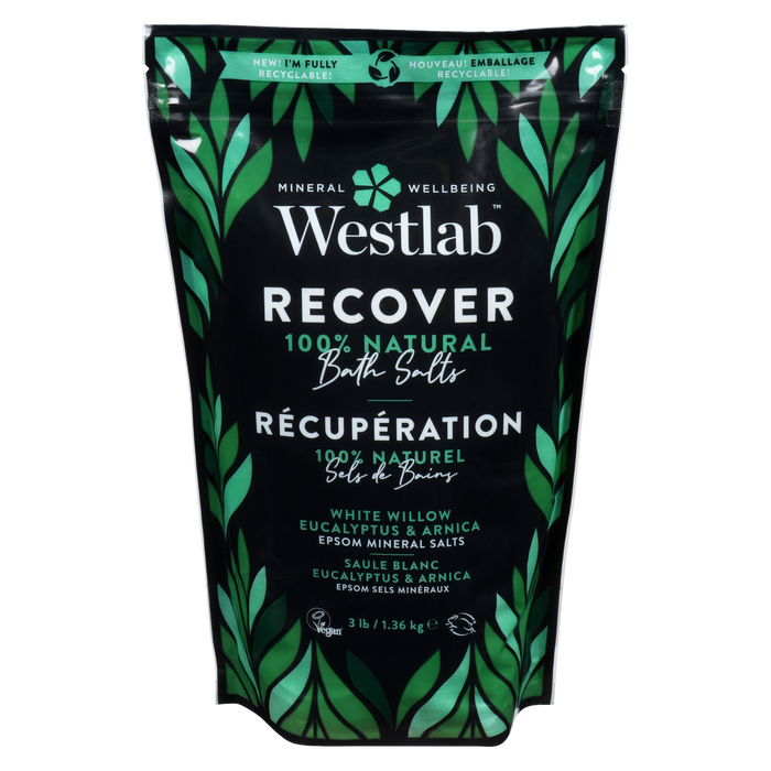 Westlab Epsom Mineral Salts Recover White Willow Eucalyptus & Arnica 1.36 kg