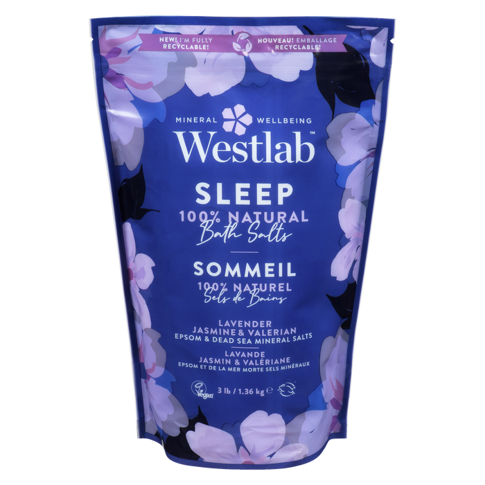 Westlab Epsom & Dead Sea Mineral Salts Sleep Lavender Jasmine & Valerian 1.36 kg