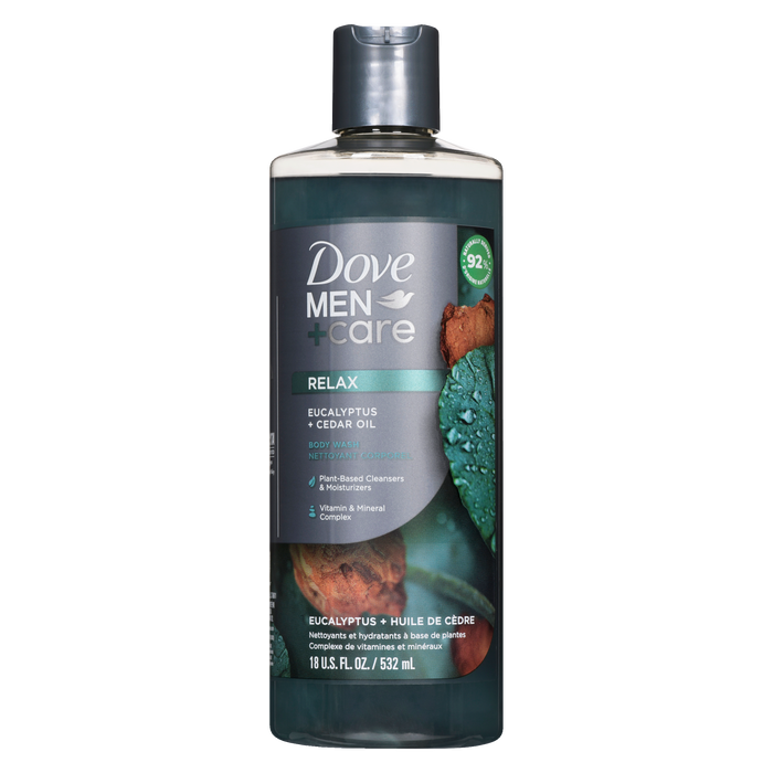 Gel douche Dove Men+Care à l'huile d'eucalyptus et de cèdre 532 ml