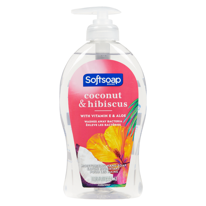 Savon hydratant pour les mains Softsoap à la noix de coco et à l'hibiscus 332 ml