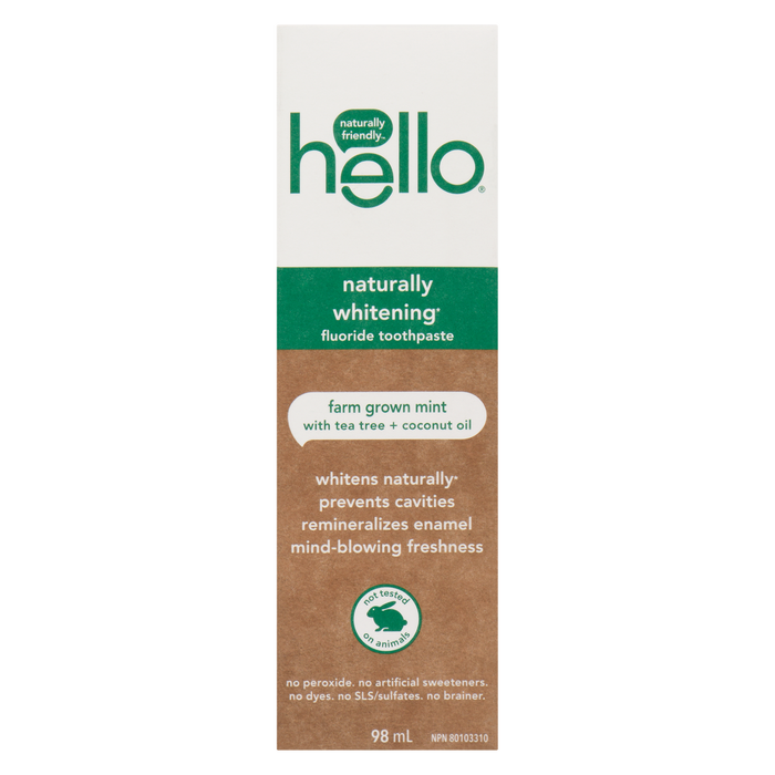 Hello Fluoride Toothpaste Naturally Whitening 98 ml